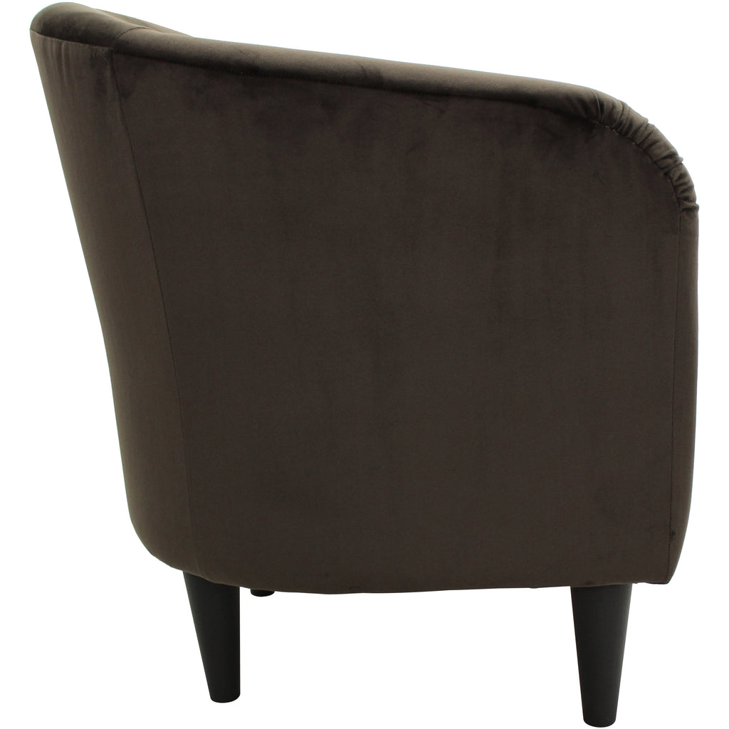 Velmora™ Microfiber Tub Accent Chair, Chocolate Brown