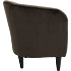 Velmora™ Microfiber Tub Accent Chair, Chocolate Brown