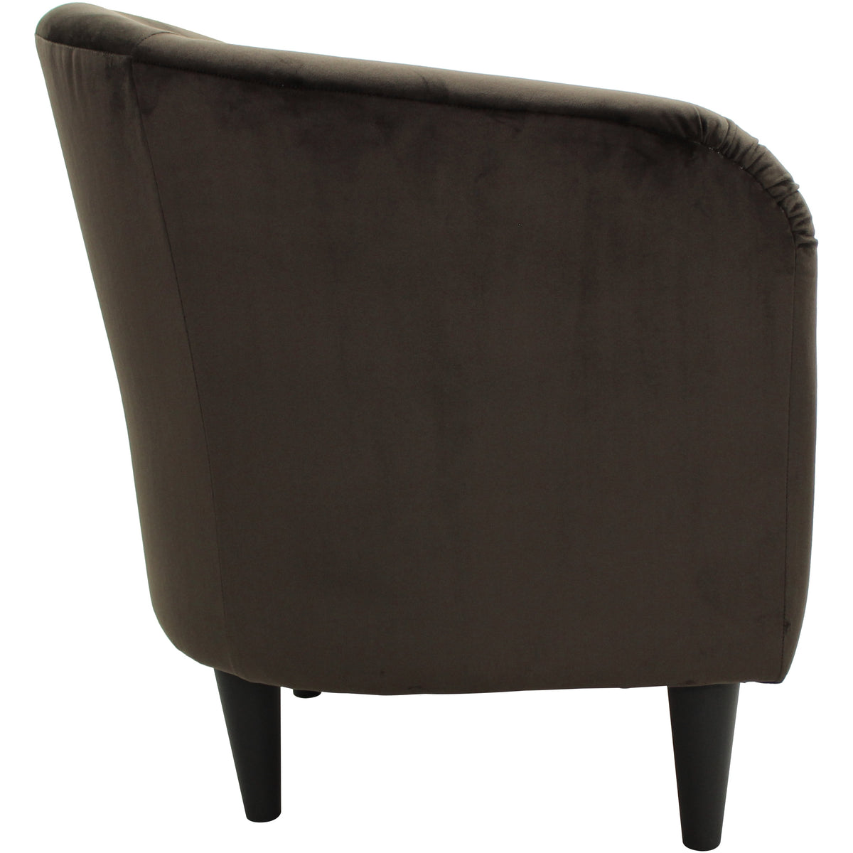 Velmora™ Microfiber Tub Accent Chair, Chocolate Brown
