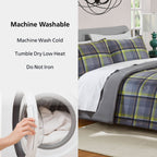 Velmora™ Western Plaid 3-Piece Green Comforter Set, Full/Queen