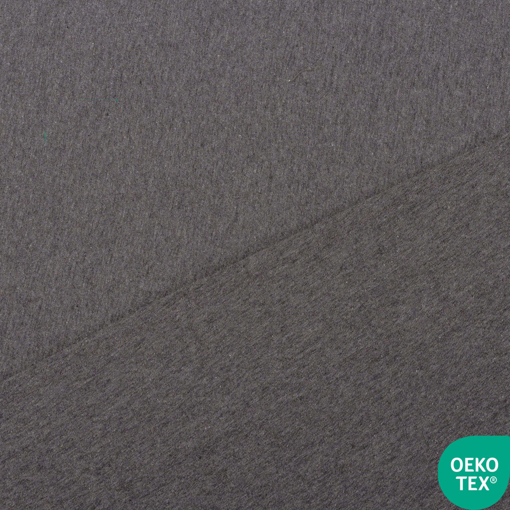 Velmora™ Cotton Rich Extra Soft Jersey Bed Sheet Set, Queen, Charcoal, 4 Pieces