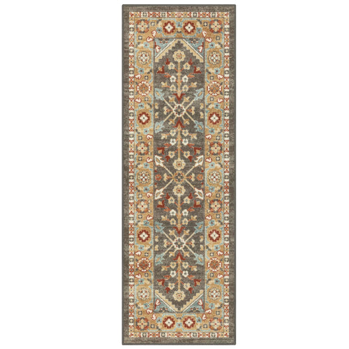 Velmora™ (2 pack) Persian Border Medallion Loop Print Rust Brown Indoor Runner Rug, 1'8"x5'
