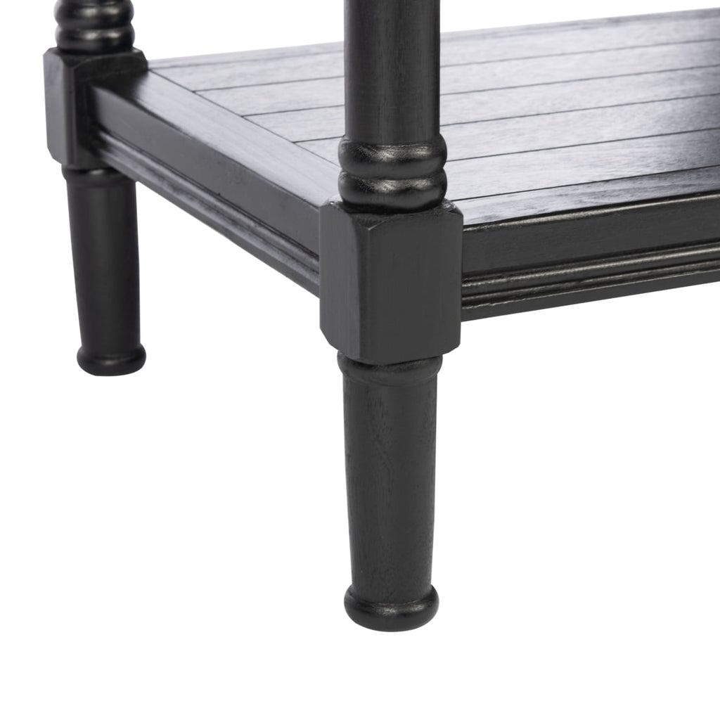 Velmora™ Rafiki Solid Rustic Rectangle Accent Table, Black