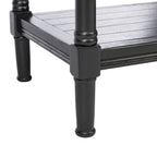 Velmora™ Rafiki Solid Rustic Rectangle Accent Table, Black