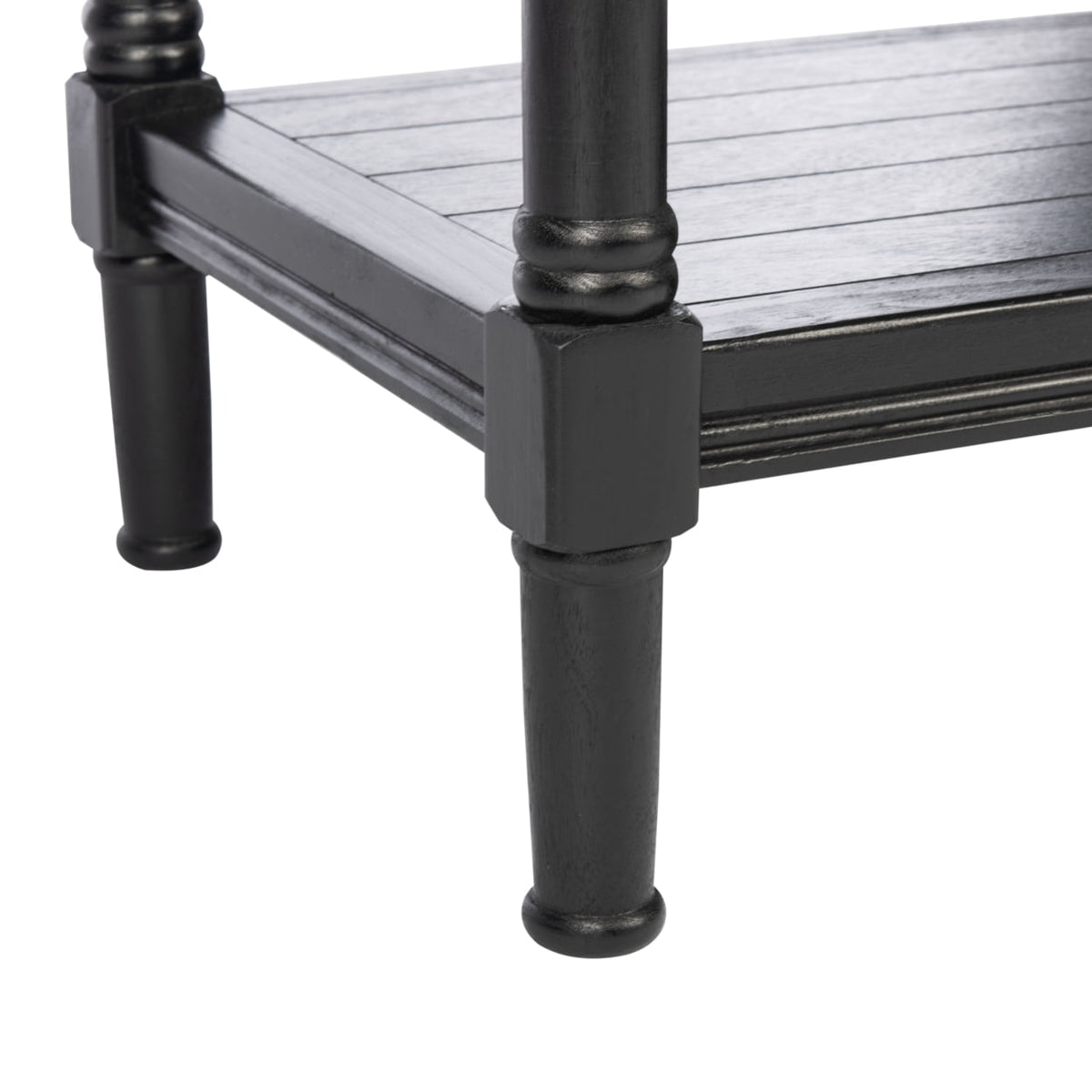 Velmora™ Rafiki Solid Rustic Rectangle Accent Table, Black
