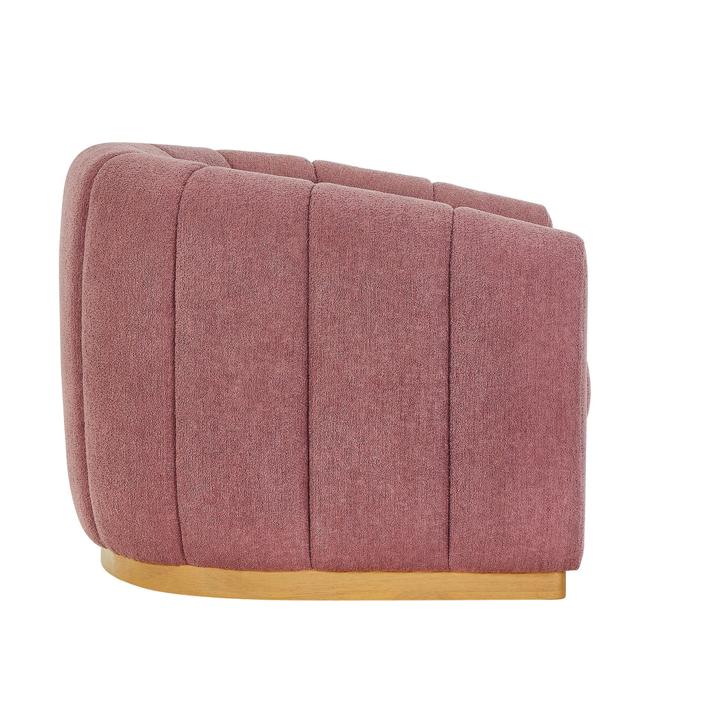 Velmora™ Lillian Accent Swivel Chair, Rose Boucle