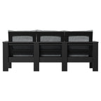 Velmora™ Ezra Outdoor Sofa, Black Frame with Gray Cushions