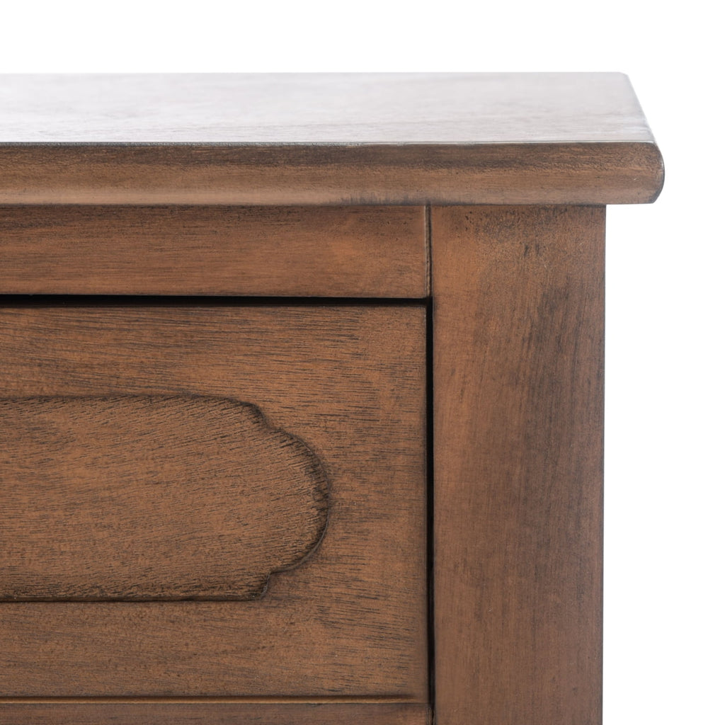Velmora™ Allura Solid Rustic 1 Drawer Accent Table, Brown