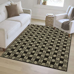 Velmora™ Transitional Grid Plaid Black Indoor Area Rug, 5 ft x 7 ft
