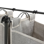 Velmora™ Laundry Sorter and Hamper, Metal Rolling Cart with 3 Removable Fabric Bins, Grey