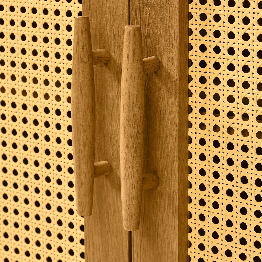Velmora™ Springwood Bookcase with Doors, Light Honey Finish