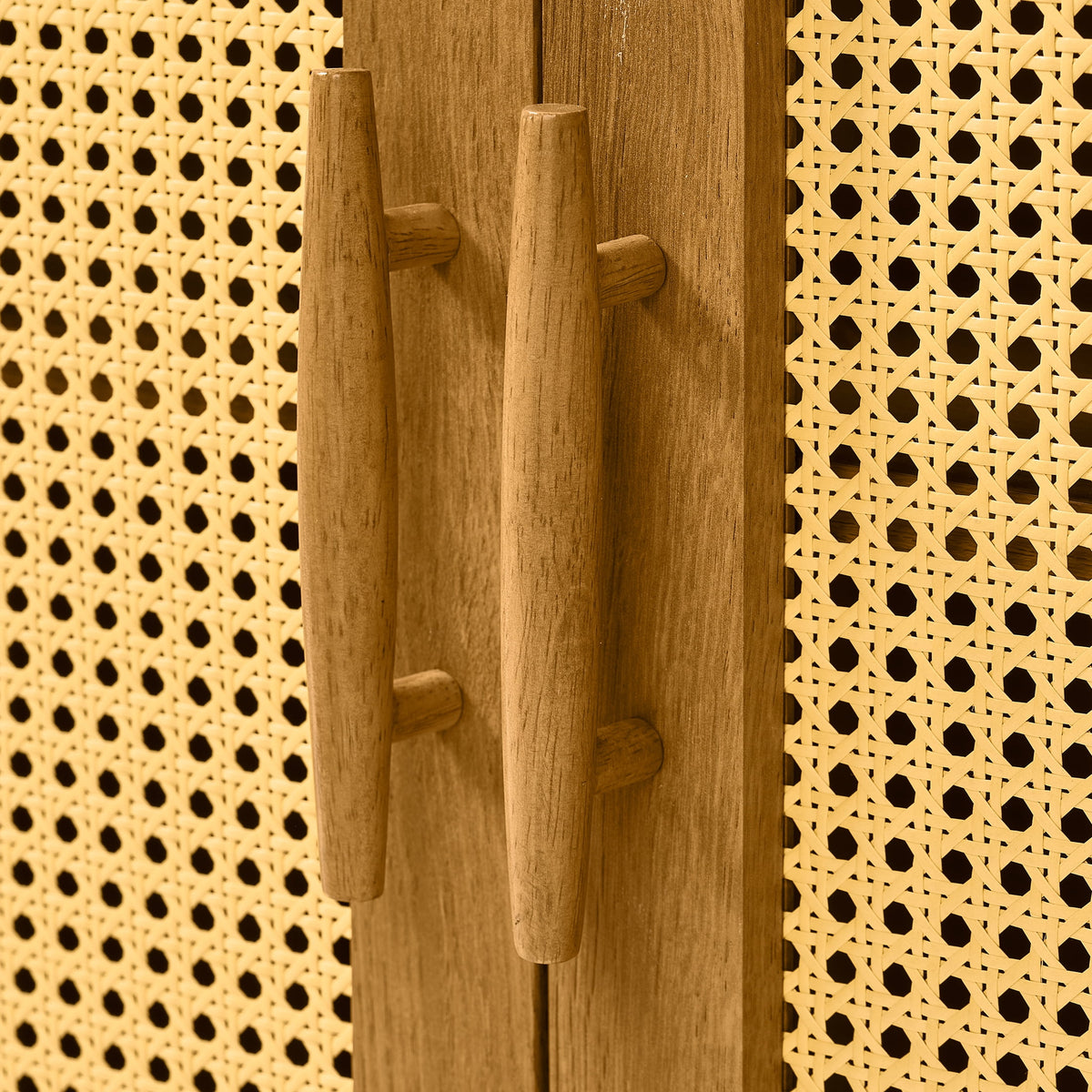 Velmora™ Springwood Bookcase with Doors, Light Honey Finish