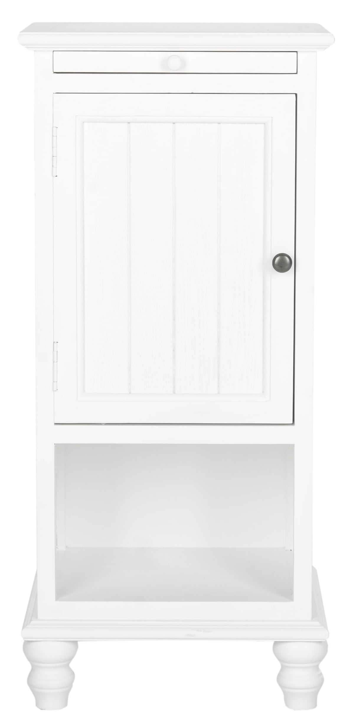Velmora™ Jezabel One Cabinet End Table w/ Pull Out Tray, White