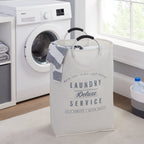Velmora™ (2 pack) Deluxe Laundry Service Canvas Tote with Aluminum Handles