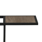 Velmora™ 54" Matte Black Metal Floor Lamp with Faux Wood Table and Magazine Rack