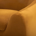 Velmora™ Emerson Curvy Accent Chair, Ochre Velvet