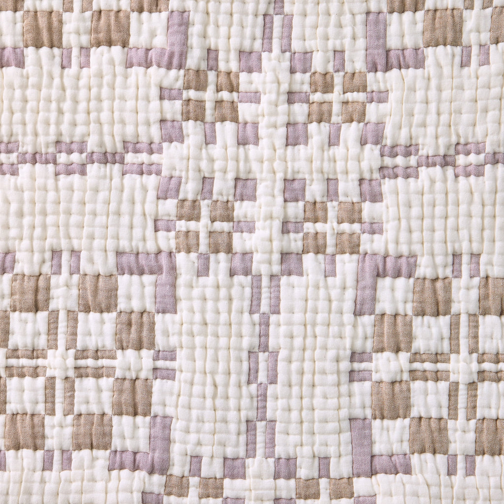 Velmora™ Ivory Modern Mosaic Cotton Matelasse Reversible Quilt, King