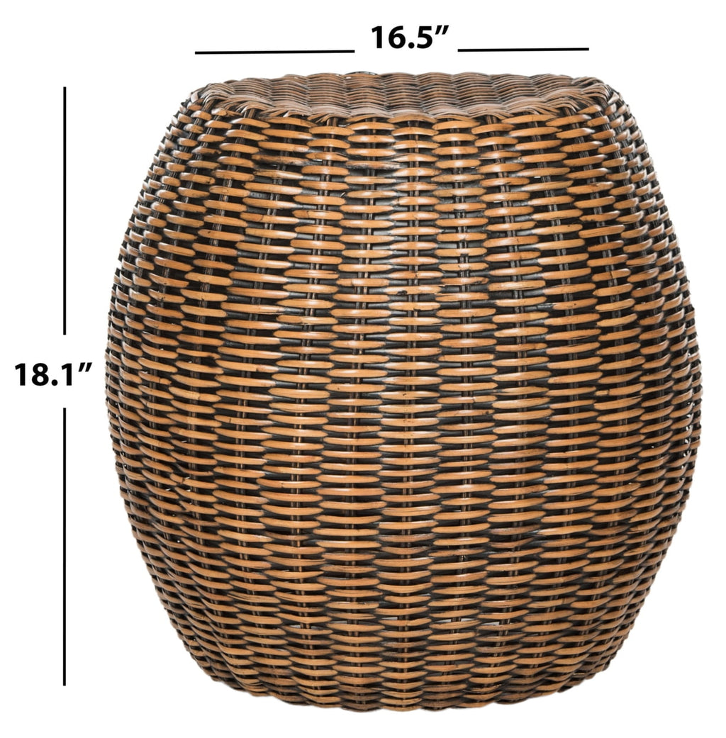 Velmora™ Remi Modern Rattan End Table, Brown/Multi