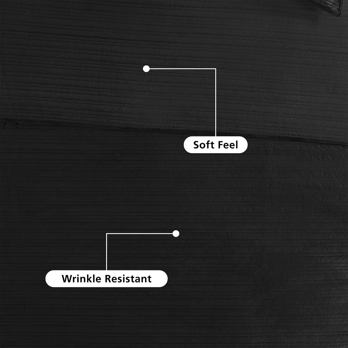 Velmora™ Velvet Stripe Quilt, King, Black