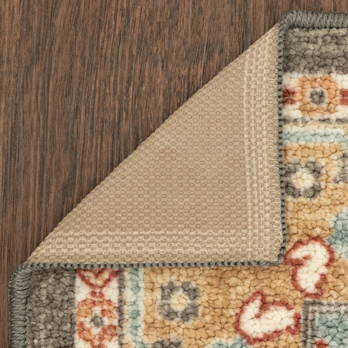 Velmora™ (2 pack) Persian Border Medallion Loop Print Rust Brown Indoor Runner Rug, 1'8"x5'