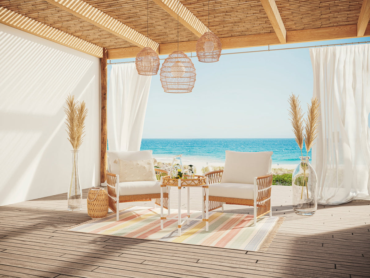 Velmora™ Lilah 2-Pack Outdoor Wicker Lounge Chairs, White