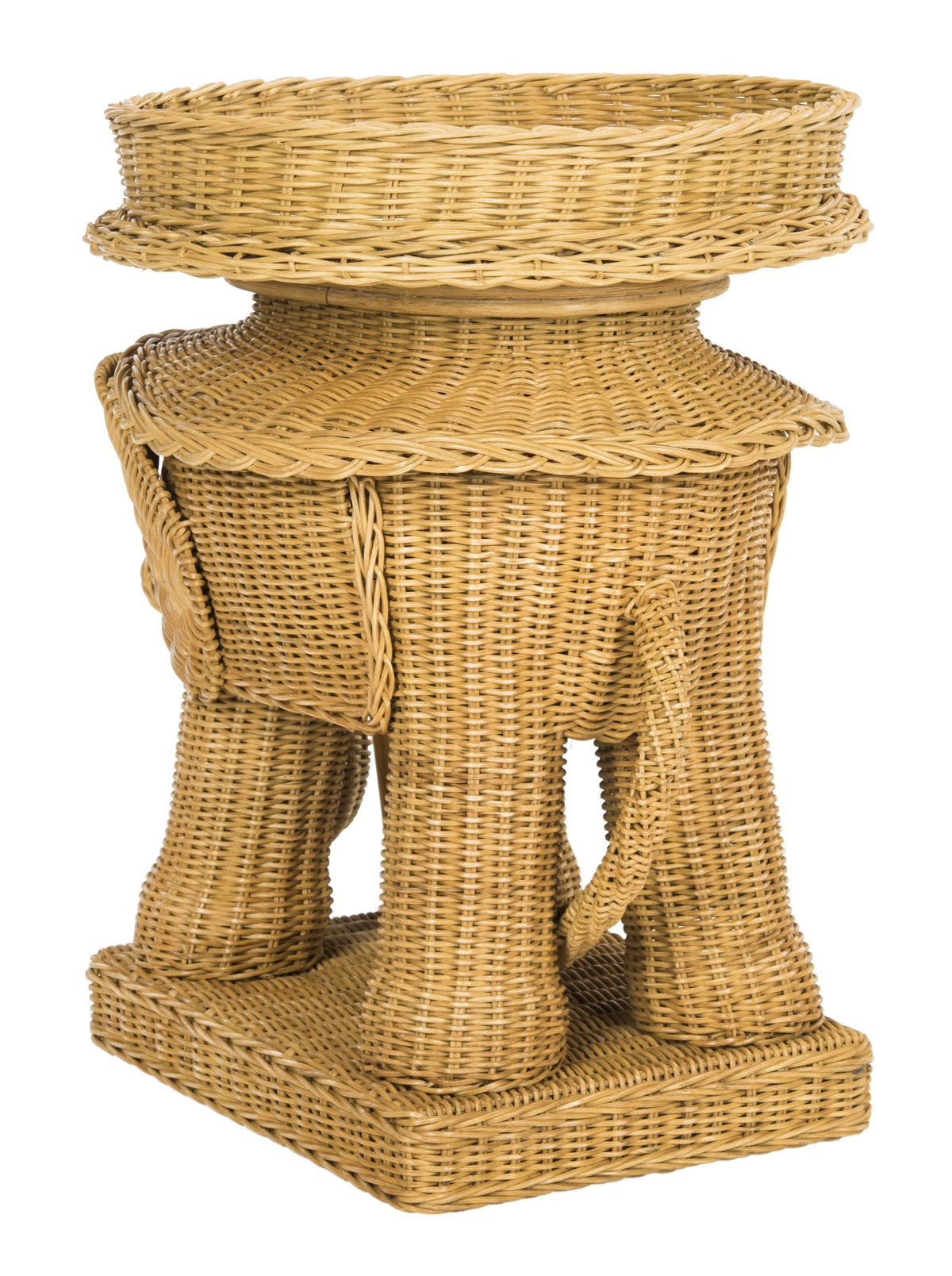 Velmora™ Balford Elephant Storage Accent Table with Tray Top, Natural