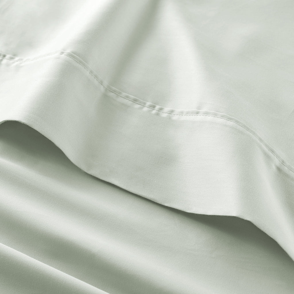 Velmora™ 4-Piece 300 Thread Count 100% Cotton Sateen Sheet Set, Soft Sea, Queen