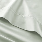 Velmora™ 4-Piece 300 Thread Count 100% Cotton Sateen Sheet Set, Soft Sea, Queen