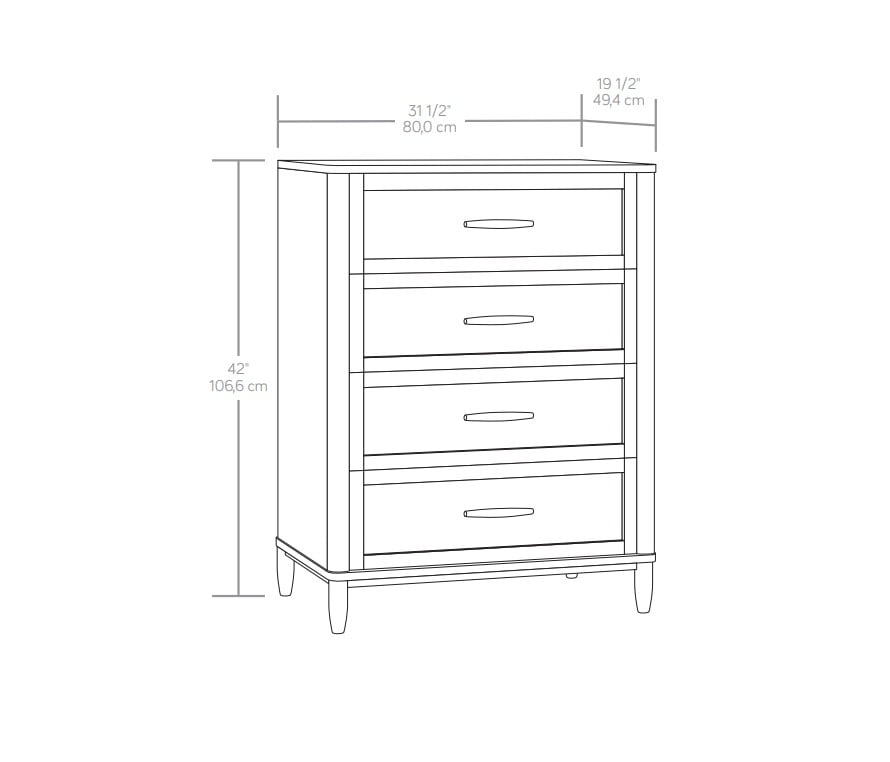 Velmora™ Springwood 4-Drawer Dresser with Caning Look, Light Honey