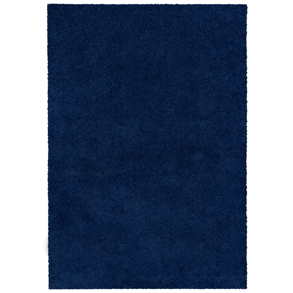 Velmora™ (2 pack) Traditional Solid Navy Youth Shag Indoor Area Rug, 5 ft x 7 ft
