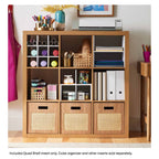 Velmora™ (4 pack) Quad Shelf Insert for Cube Organizers, White Texture