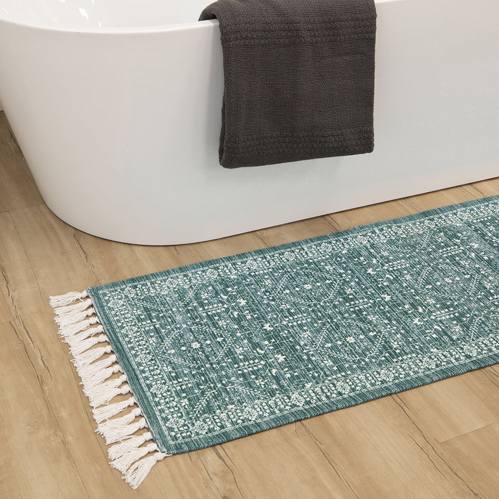 Velmora™ (4 pack) Wexford Vintage Indoor Runner Rug, Teal, 20” x 60”
