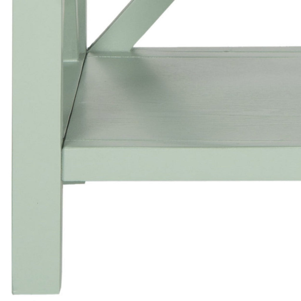 Velmora™ Candence Nautical Cross Back End Table, Dusty Green
