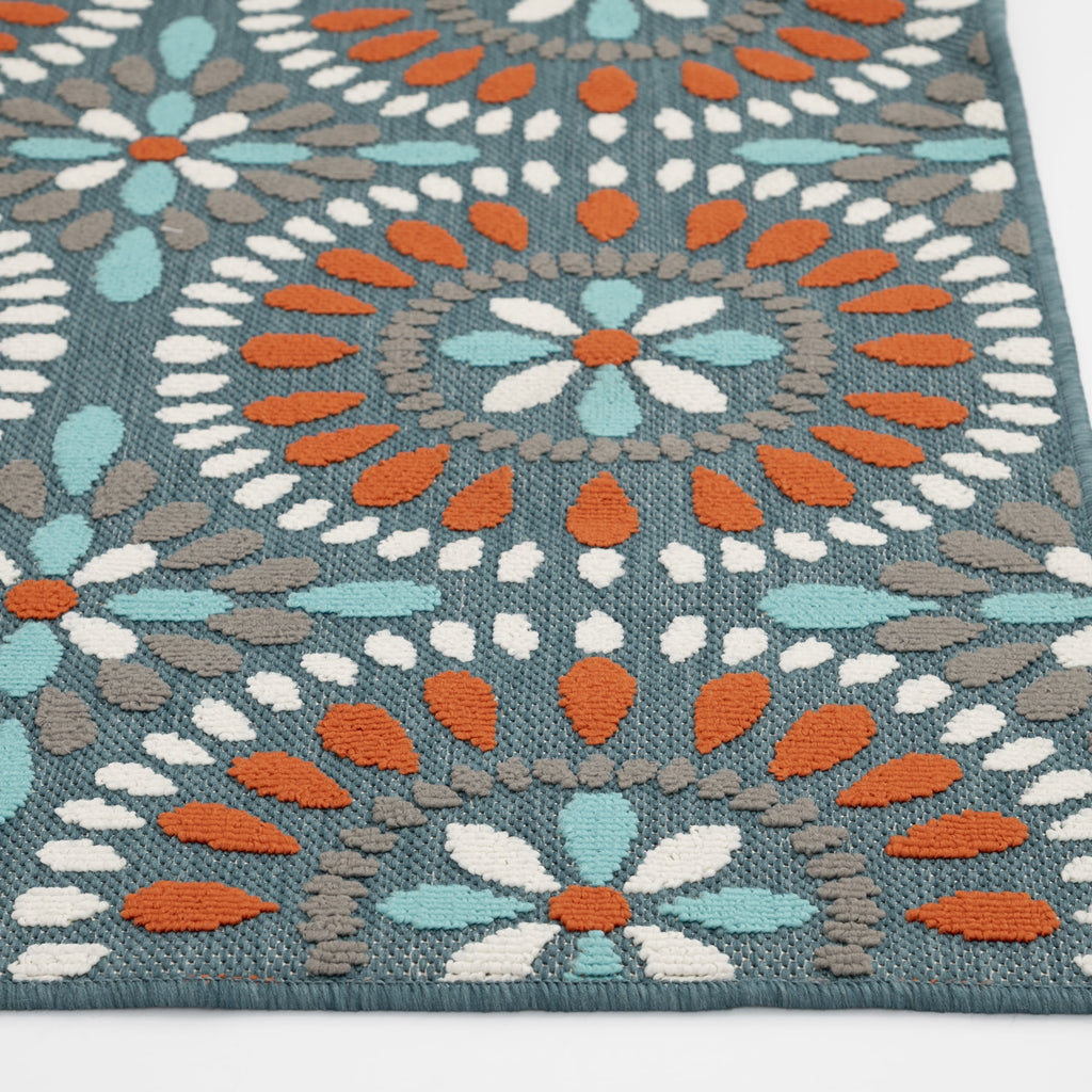 Velmora™ 5 ft x 7 ft Polypropylene Outdoor Area Rug, Multi Medallion