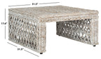 Velmora™ Shila Nautical Wicker Coffee Table, White Wash