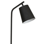 Velmora™ 65" Modern Adjustable Head Matte Black Floor Lamp with Black Conical
