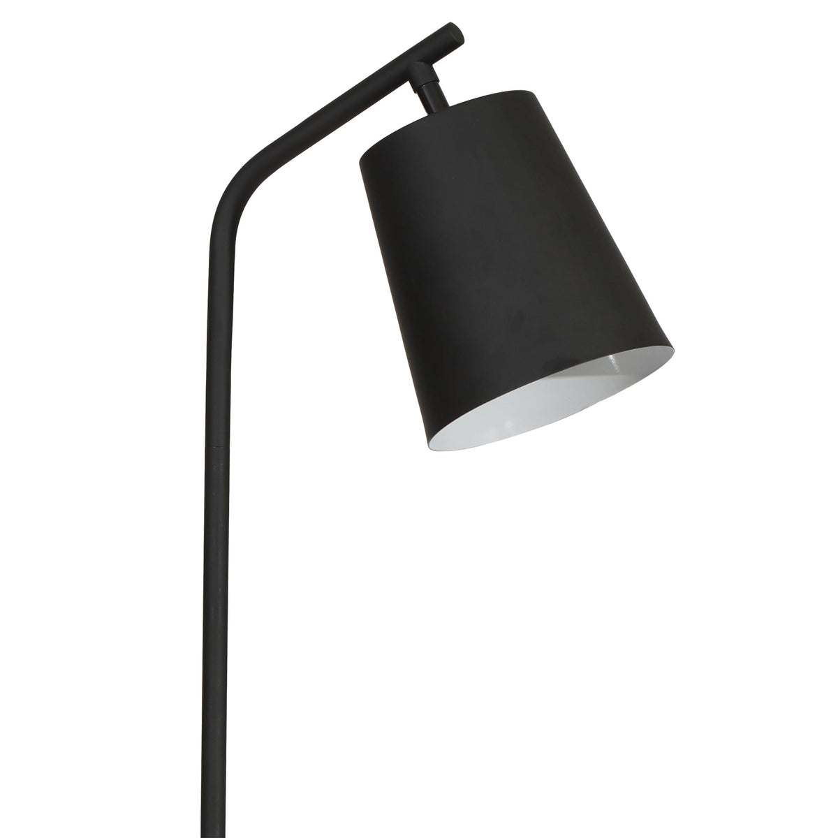 Velmora™ 65" Modern Adjustable Head Matte Black Floor Lamp with Black Conical