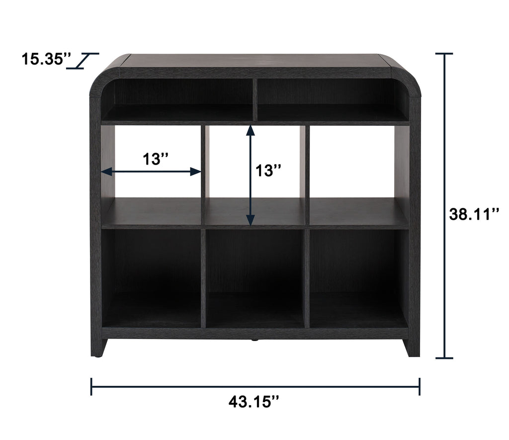 Velmora™ Juliet 6 Cube Storage Organizer, Rich Black