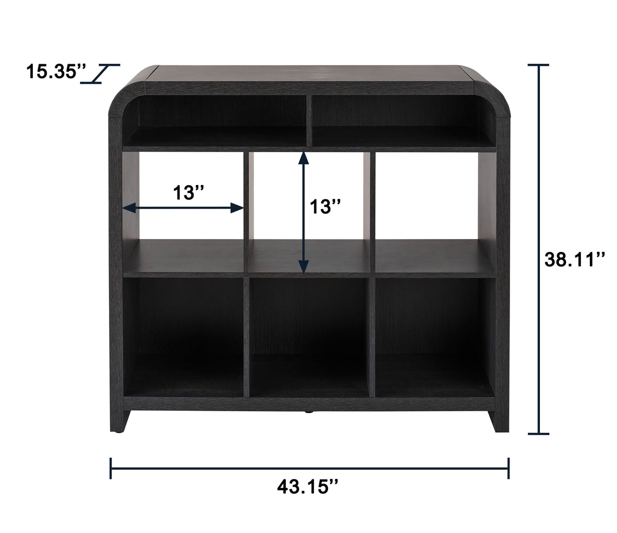 Velmora™ Juliet 6 Cube Storage Organizer, Rich Black