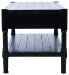 Velmora™ Filbert Solid 2 Drawer Coffee Table, Black