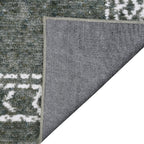 Velmora™ Green Bordered Tufted Washable Area Rug, 8 ft x 10 ft