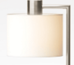 Velmora™ 18 in Silver Metal Table Lamp with Fabric Hardback Shade