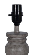 Velmora™ (4 pack) 12.75 in Mini Table Lamp, Weathered Wood Finish, Polyresin, White Shade