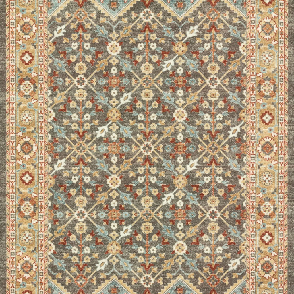 Velmora™ Persian Border Medallion Indoor Area Rug, Rust Brown, 5 ft x 7 ft