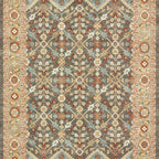 Velmora™ (2 pack) Persian Border Medallion Loop Print Rust Brown Indoor Runner Rug, 1'8"x5'