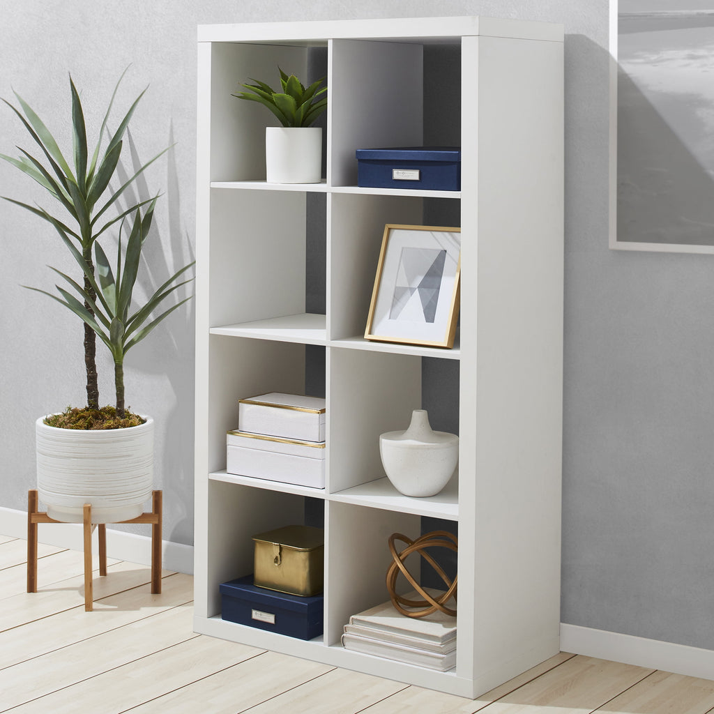 Velmora™ 8 Cube Storage Organizer, Textured White