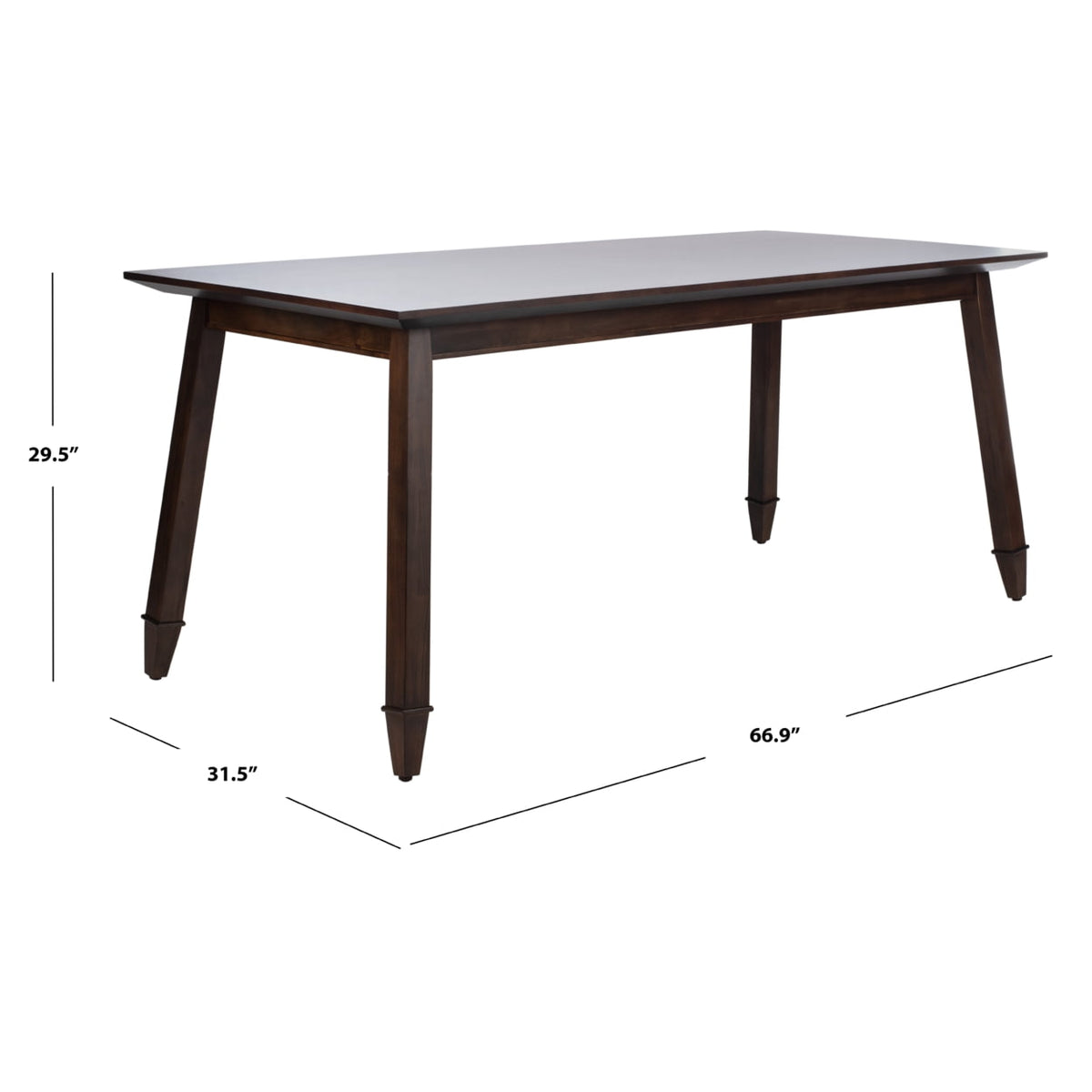 Velmora™ Brayson Mid-Century Retro Rectangular Dining Table, Walnut