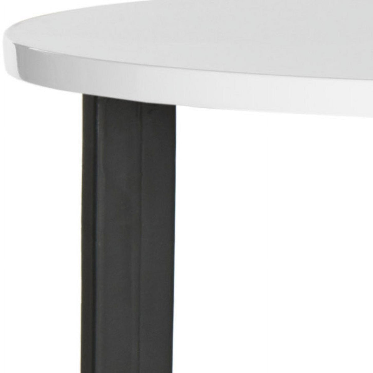 Velmora™ Leonard Mid-Century Modern Wood End Table White / Black