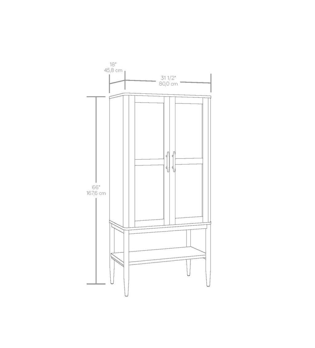 Velmora™ Springwood Caning Storage Accent Cabinet, Light Honey Finish