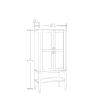 Velmora™ Springwood Caning Storage Accent Cabinet, Light Honey Finish
